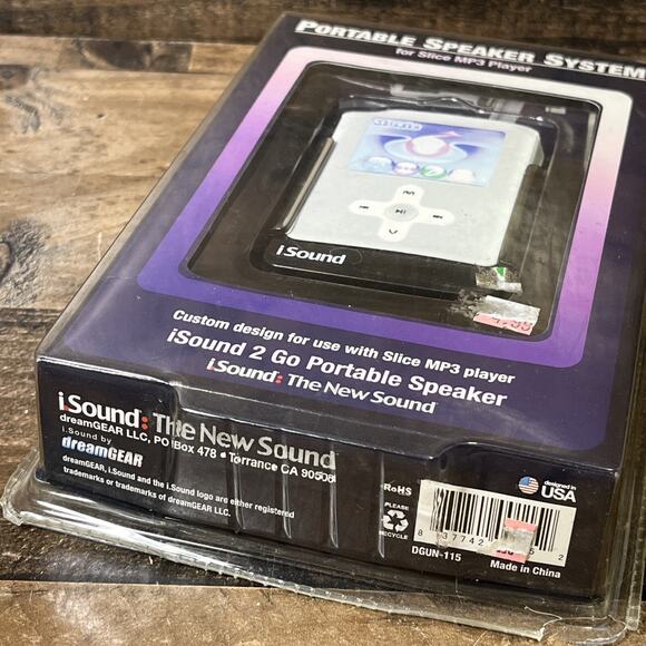 iSound Portable Speaker system for Slice MP3 Player New Old Stock - Picture 3 of 3